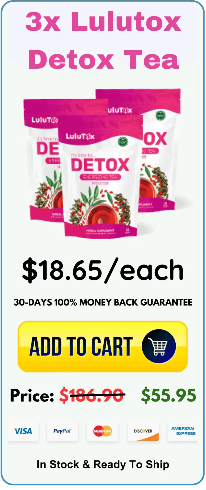 Lulutox Detox Tea offer package price